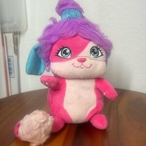 2015 SCG Spin Master  POPPLES  Sunny Plush Toy Stuffed Animal Pink Purple